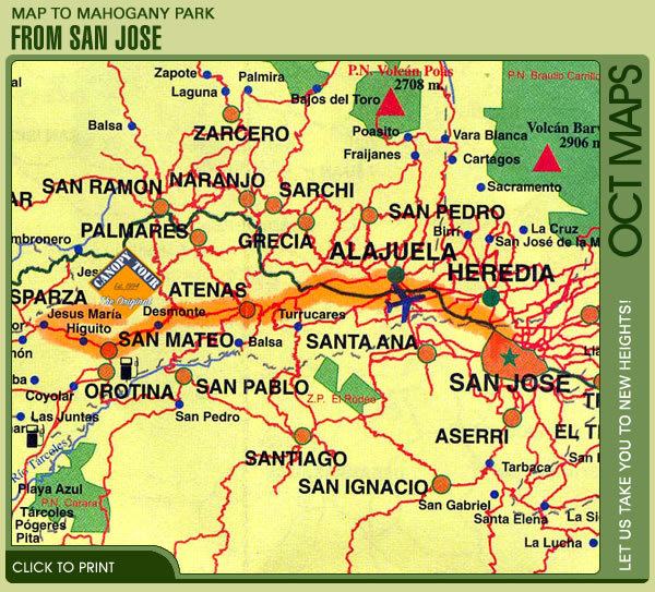 Map to Mahogany Park from  San Jose