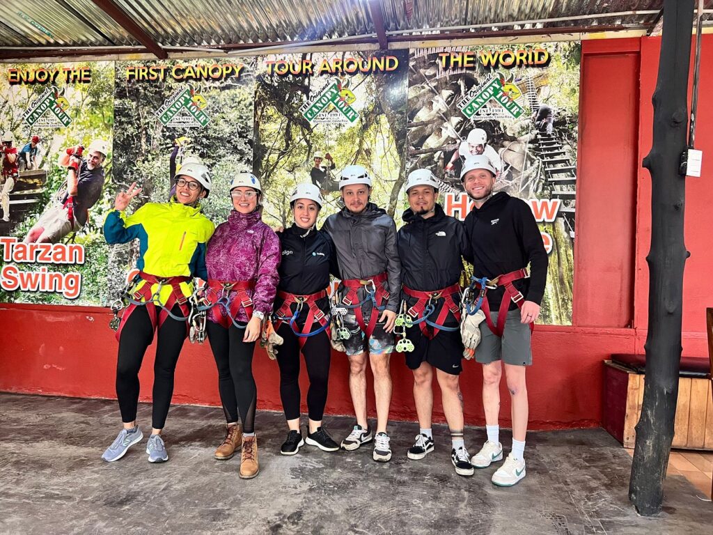 Tourists set to experience ziplining with The Original Canopy Tour.